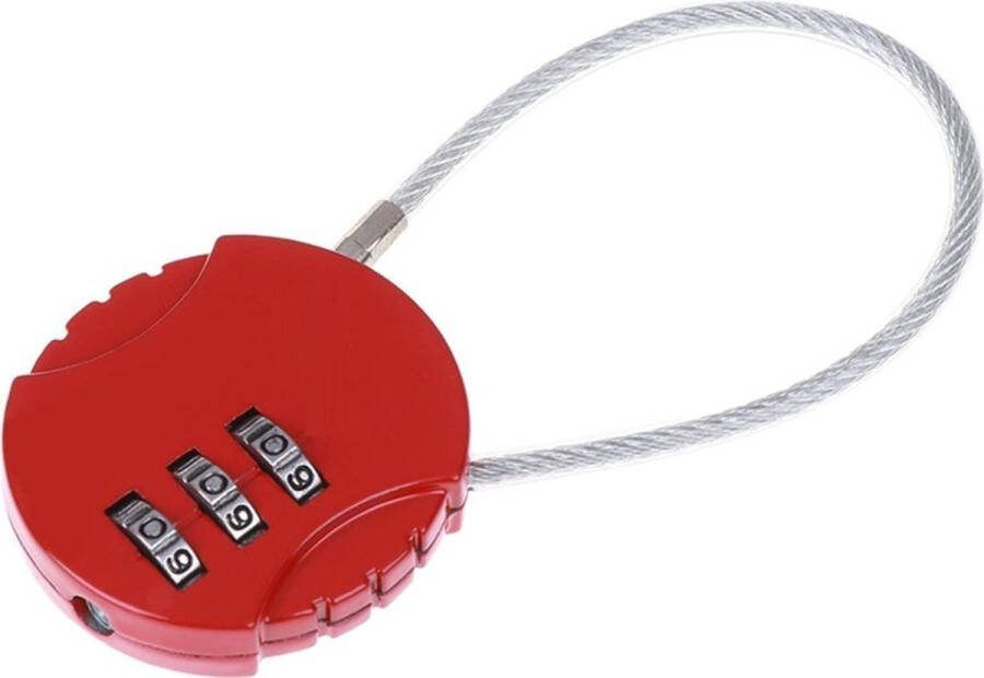 Kbstronics Kofferslot 1x Reisslot – Reis Cijferslot – Cijferhangslot Hangslot Hangslotje Bagageslotjes – Slot voor Bagage Rood