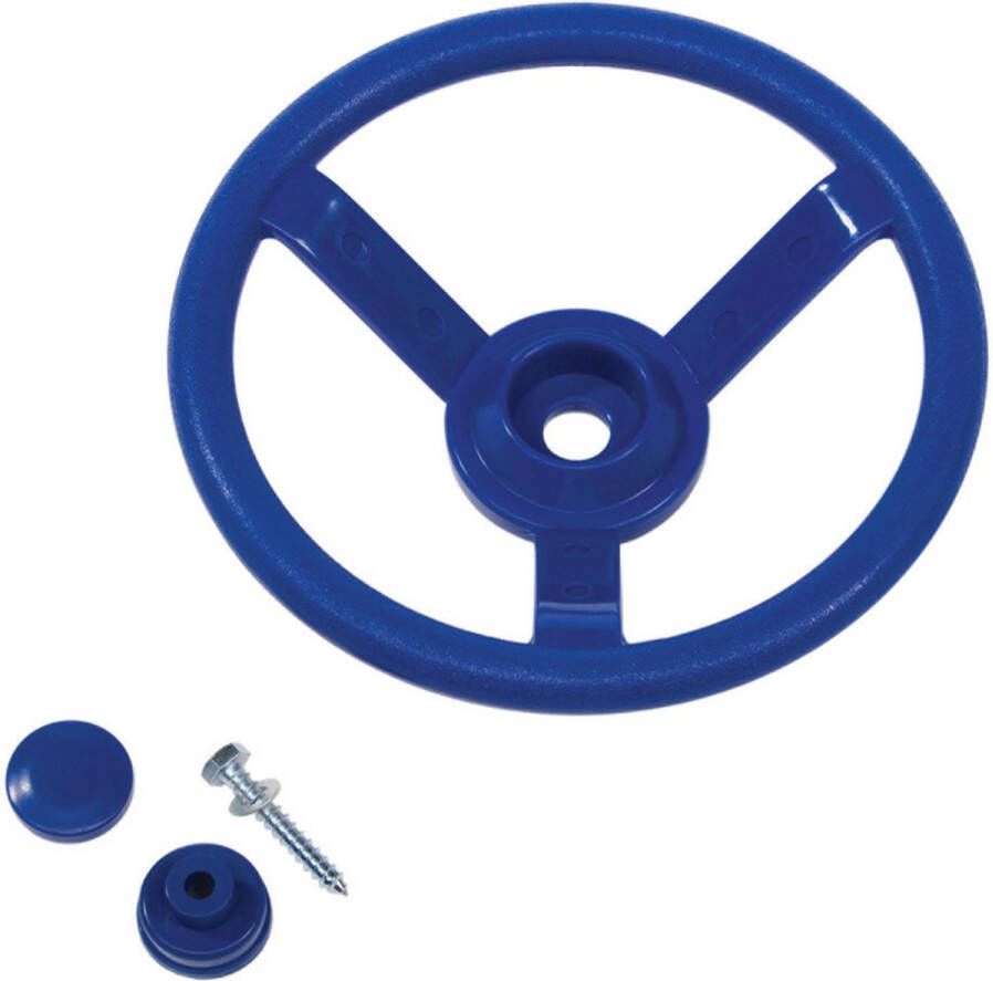 KBT Speelgoed Stuurwiel in Blauw van kunststof Accessoire voor Speelhuis of Speeltoestel