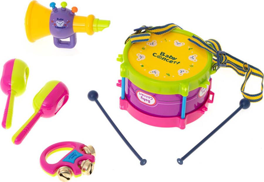 KDH Muziekinstrumenten 7 Delig Speelgoed Instrumenten Speelgoed Muziekinstrumenten Set Educatief Speelgoed Kinderspeelgoed Muziek Speelgoed Voor Kinderen Peuters
