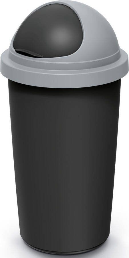 Keden Ronde Vuilnisbak Schuifdeksel 50l 70x40cm Zwart
