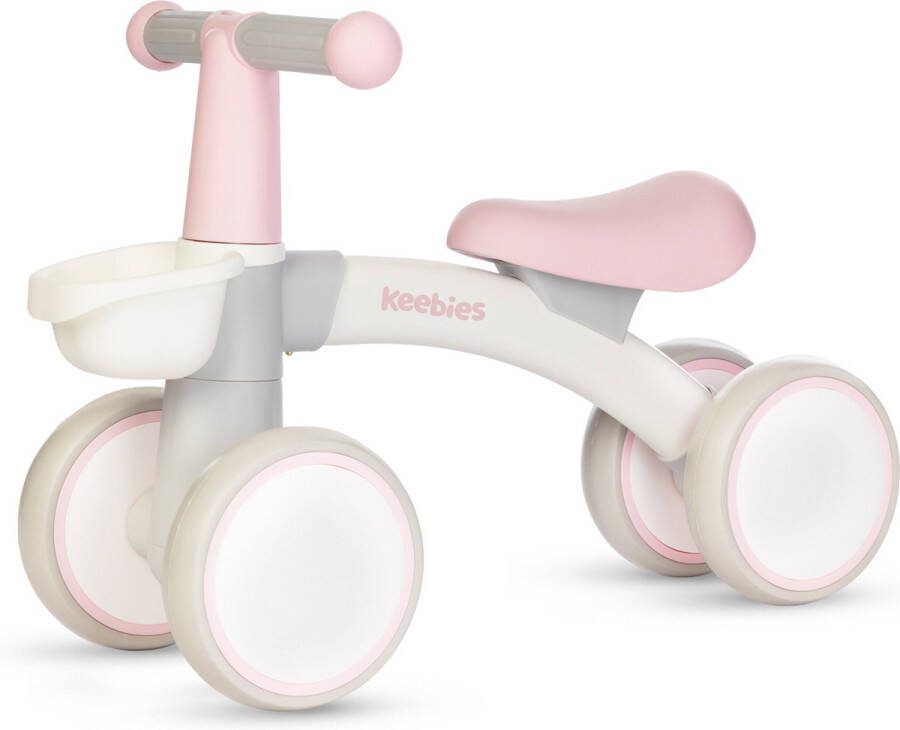 Keebies Loopfiets Voor kinderen 1 2 Jaar Fietsmandje Kinderfiets Balance Bike Baby Fiets Binnen en Buiten Speelgoed Voor Jongens en Meisje Roze