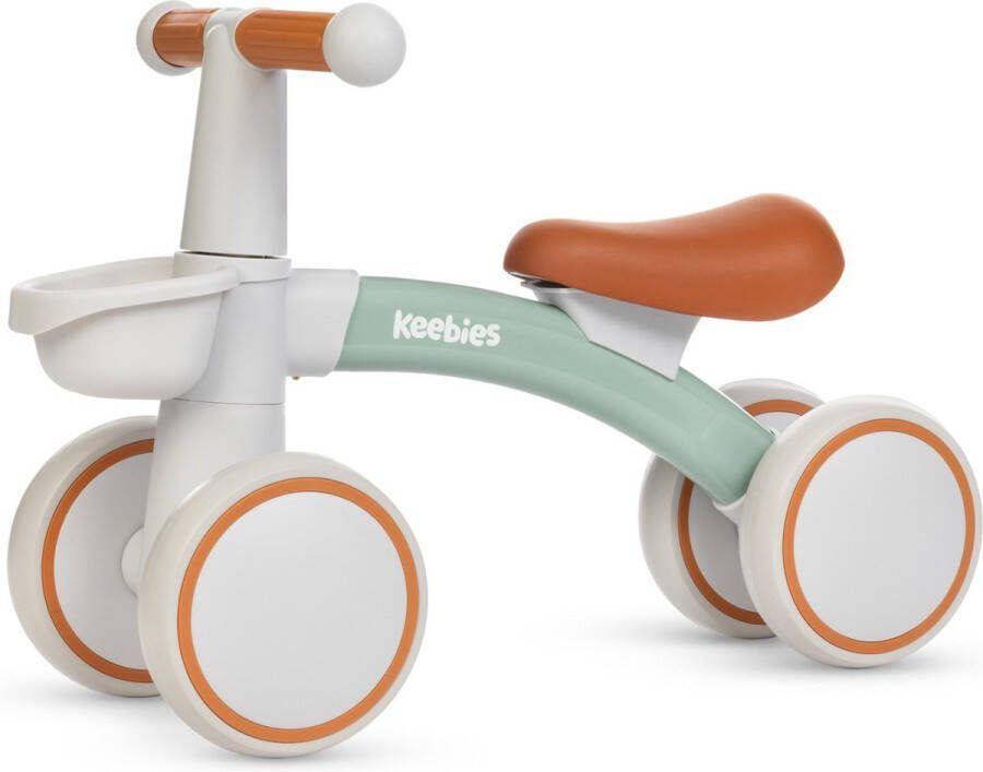Keebies Loopfiets Voor kinderen 1 2 Jaar Fietsmandje Kinderfiets Balance Bike Baby Fiets Binnen en Buiten Speelgoed Voor Jongens en Meisje Olijfgroen