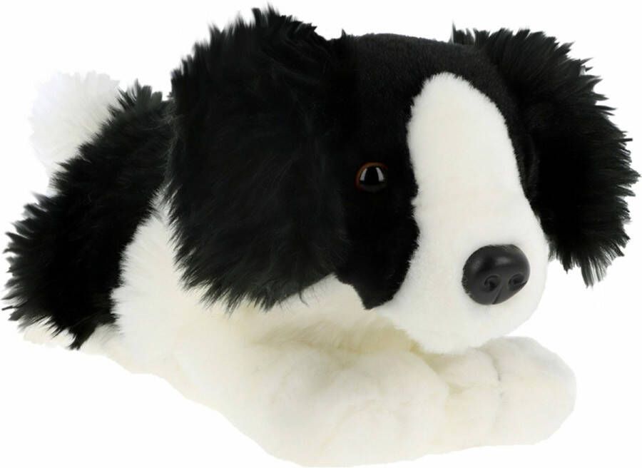 Keel Toys Knuffeldier Puppy Border Collie hond zachte pluche stof premium knuffels 25 cm honden knuffel huisdieren