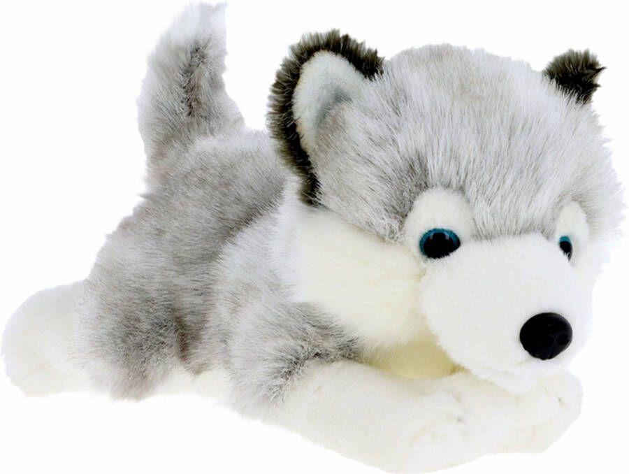 Keel Toys Knuffeldier Puppy Husky hond zachte pluche stof premium knuffels grijs 30 cm honden knuffel huisdieren