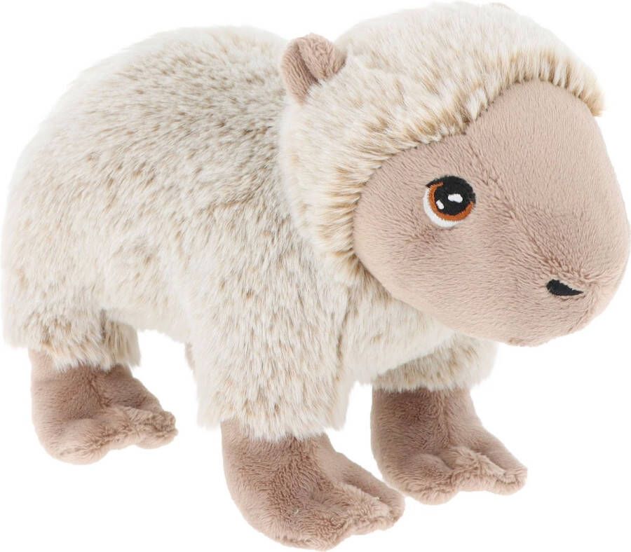 Keel Toys pluche Capybara knuffeldier grijs staand 20 cm Luxe kwaliteit knuffels