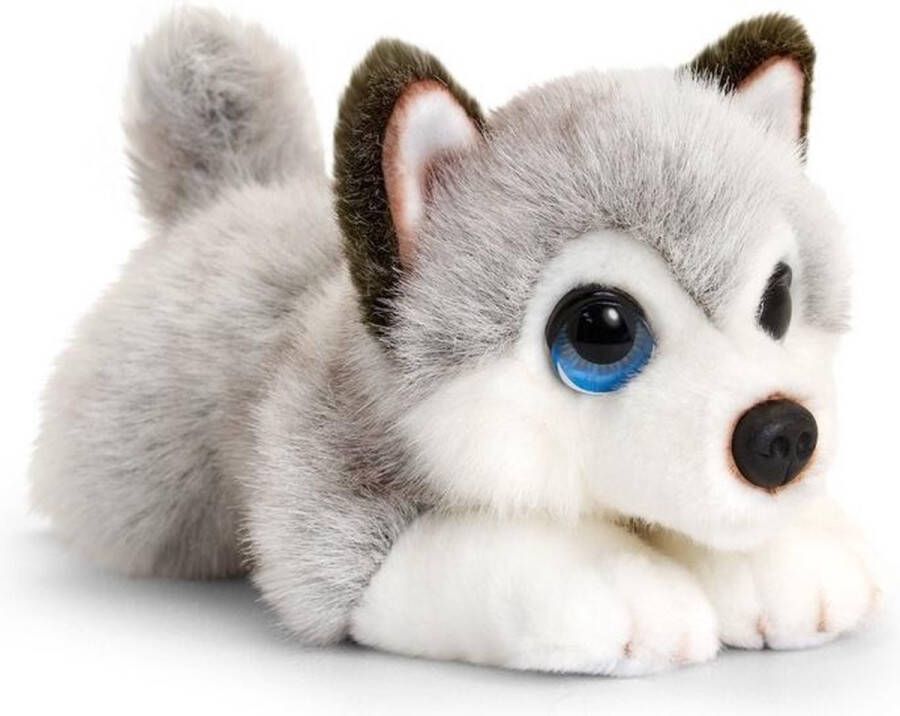 Keel Toys pluche Husky grijs wit honden knuffel 25 cm Honden knuffeldieren Speelgoed voor kind