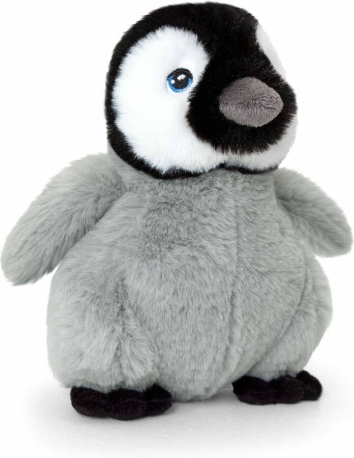 Keel Toys pluche keizers pinguin kuiken knuffeldier grijs zwart staand 25 cm Pooldieren