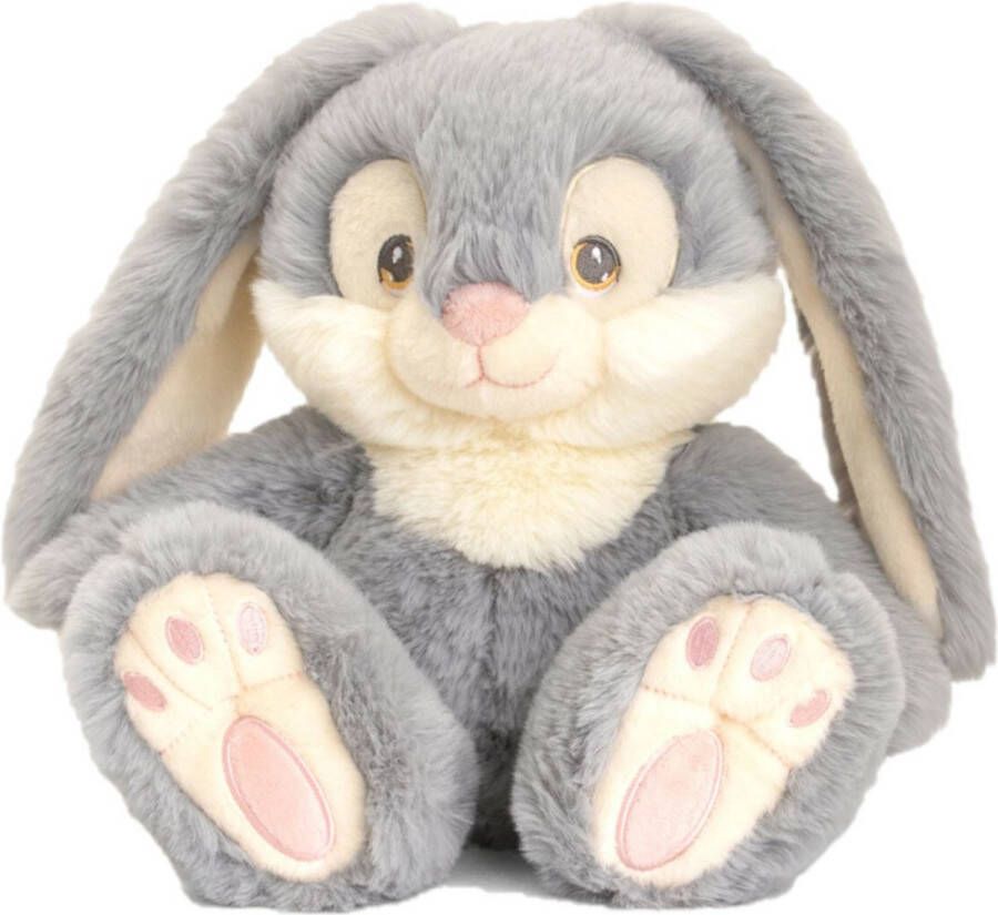 Keel Toys pluche Konijn haas knuffeldier grijsblauw zittend 22 cm Luxe Eco kwaliteit knuffels