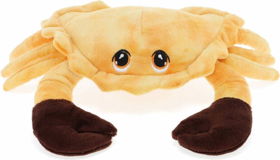 Keel Toys pluche krab knuffeldier lichtbruin lopend 25 cm Knuffel zeedieren