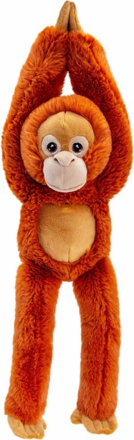 Keel Toys pluche Orang Utan aap knuffeldier rood bruin hangend 50 cm Luxe kwaliteit knuffels