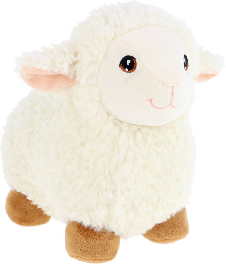 Keel Toys pluche schaap lammetje knuffeldier wit lopend 25 cm Luxe Eco kwaliteit knuffels