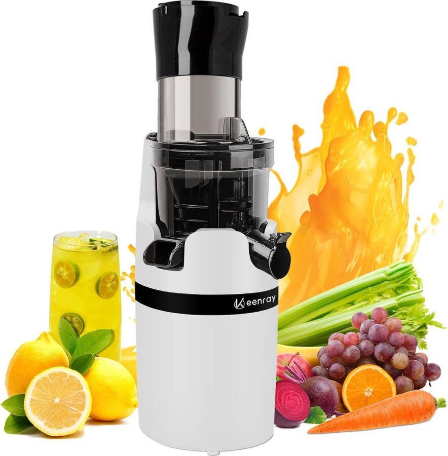 Keenray EL18 Sapcentrifuge Slowjuicer Verse Gezonde Sapcentrifuge (Wit)