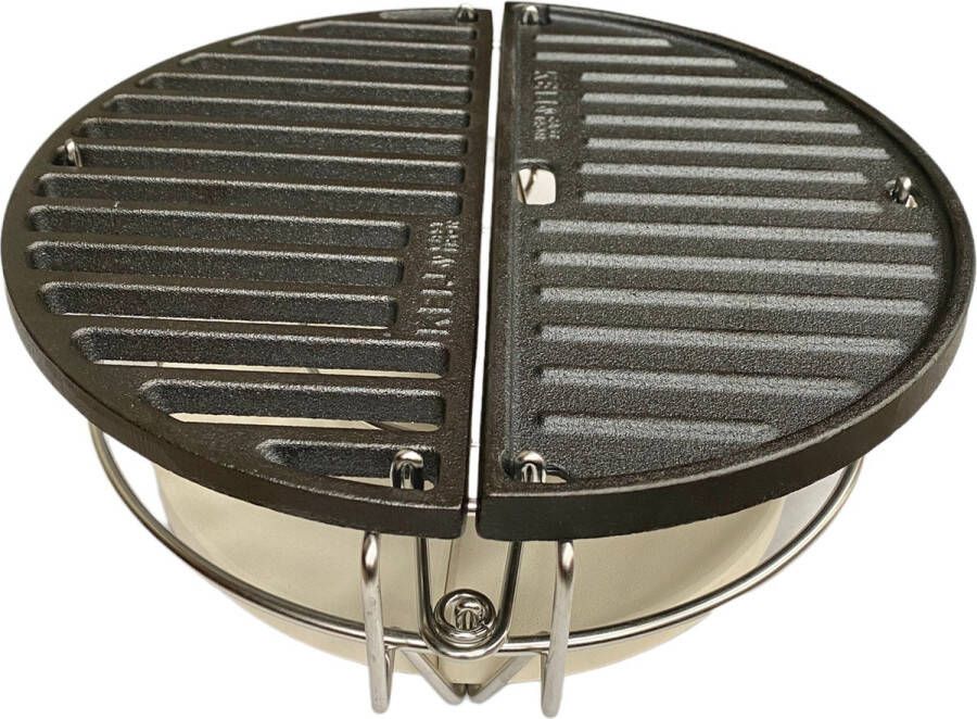 Keij Accessories Divide and Conquer Flexible Cooking System Compact 15 inch met gietijzeren grillplaat en grillrooster