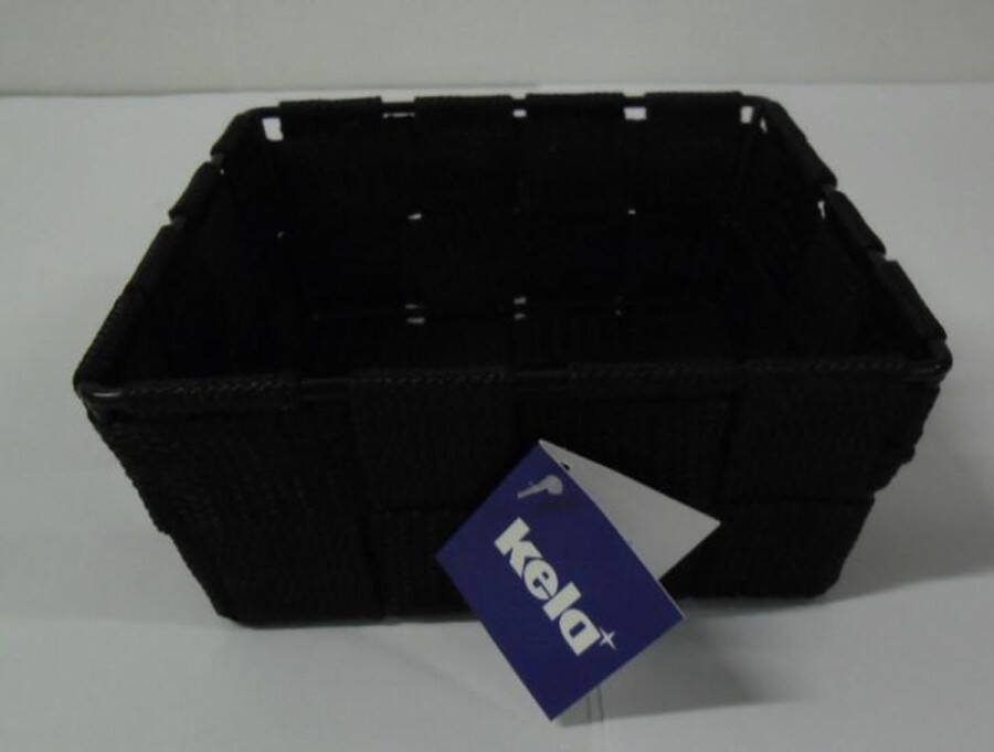 Kela Alvaro mandje klein zwart 14 x 14 x 6