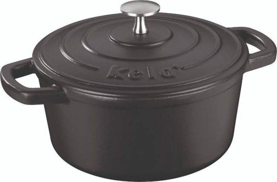 Kela Braadpan Gietijzer Zwart 21 cm | Calido