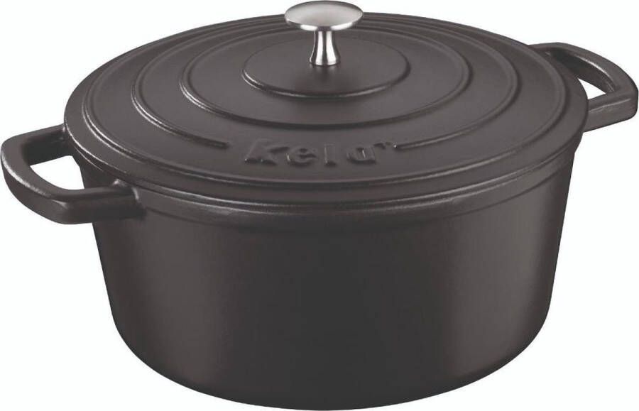 Kela Braadpan Gietijzer Zwart 26 cm | Calido