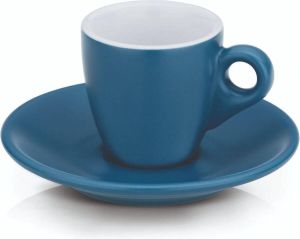 Enjoy2Cook Kela Keuken espresso-kop Mattia 12 x 6 5 cm keramiek blauw 2 stuks