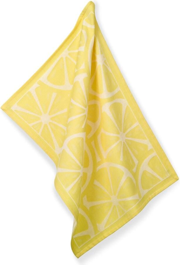 Kela Keuken Citrus Theedoek Set van 4 Stuks Kunststof Geel