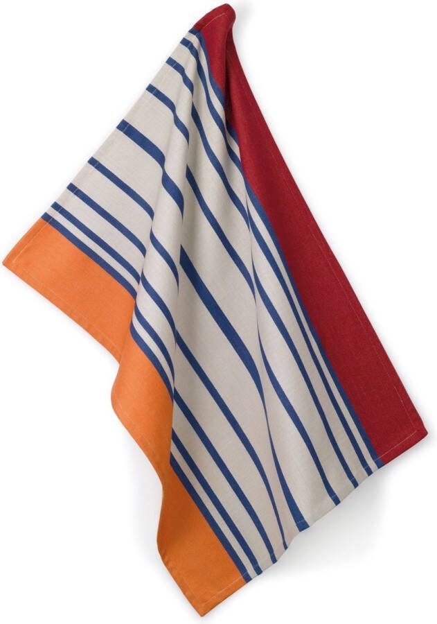 Kela Keuken Ethno Theedoek Set van 4 Stuks Kunststof Oranje