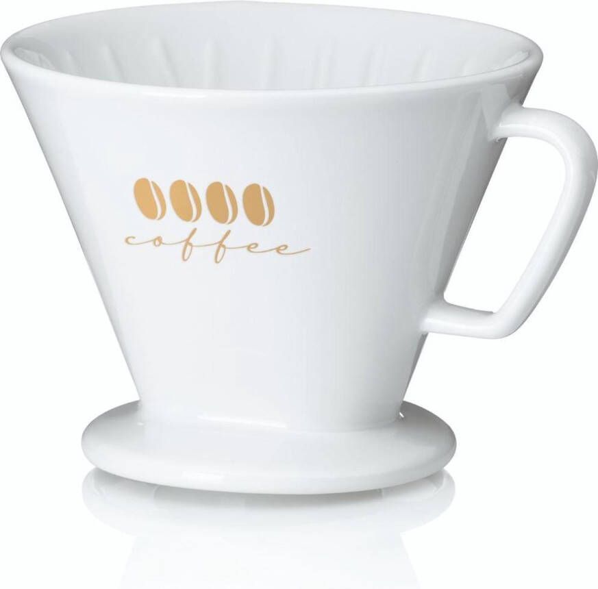 Kela Koffiefilterhouder L Porselein Wit | Excelsa