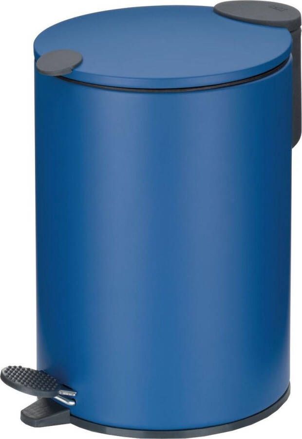 Kela afvalemmer Mats 3 liter 23 x 17 cm rvs marineblauw