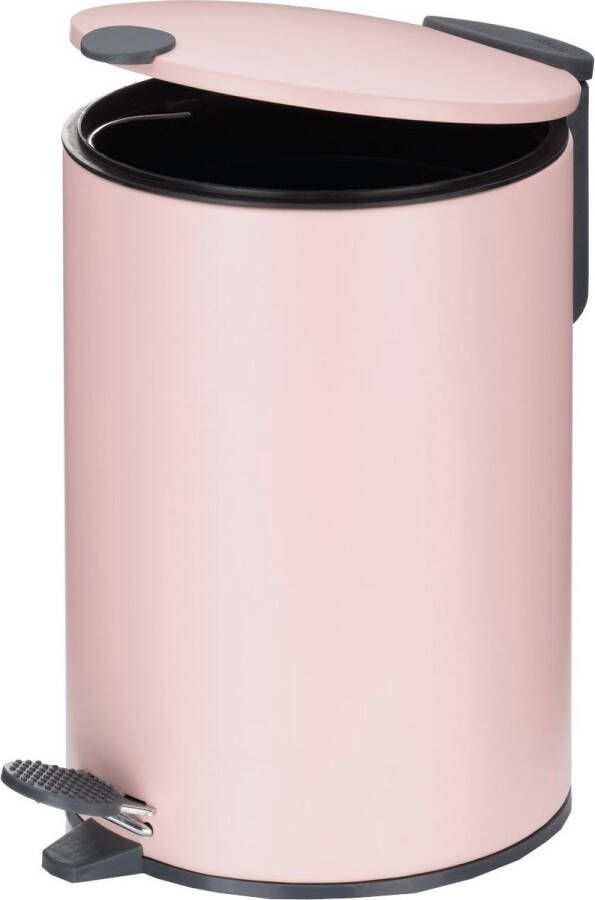 Kela afvalemmer Mats 3 liter 23 x 17 cm rvs roze