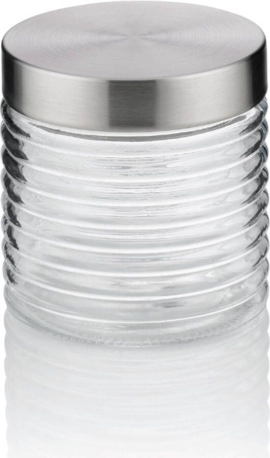 Kela Voorraadpot 0.75 L Glas RVS Zilver | Diana