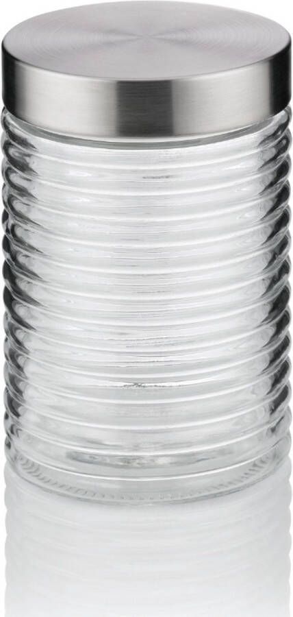 Kela Voorraadpot 1.2 L Glas RVS Zilver | Diana