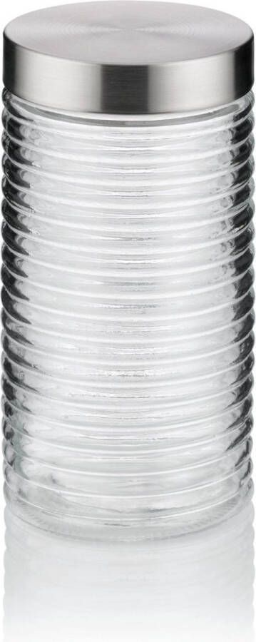 Kela Voorraadpot 1.6 L Glas RVS Zilver | Diana