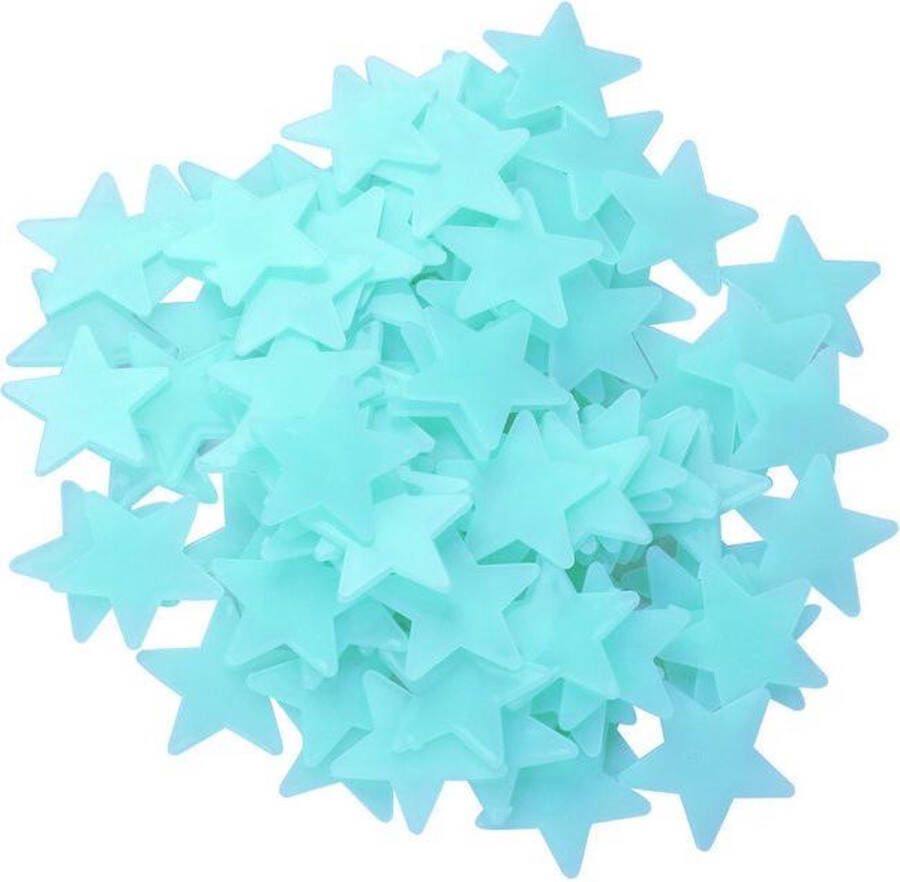 KELERINO. Glow in the Dark Sterren Muursticker 100 stuks Blauw