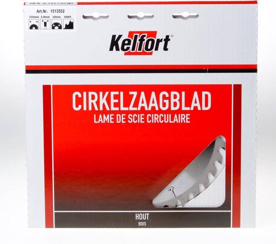 Kelfort Kelford zaagblad HM 216x30 24-tands voor aluminium en plaatmateriaal geschikt voor Trespa