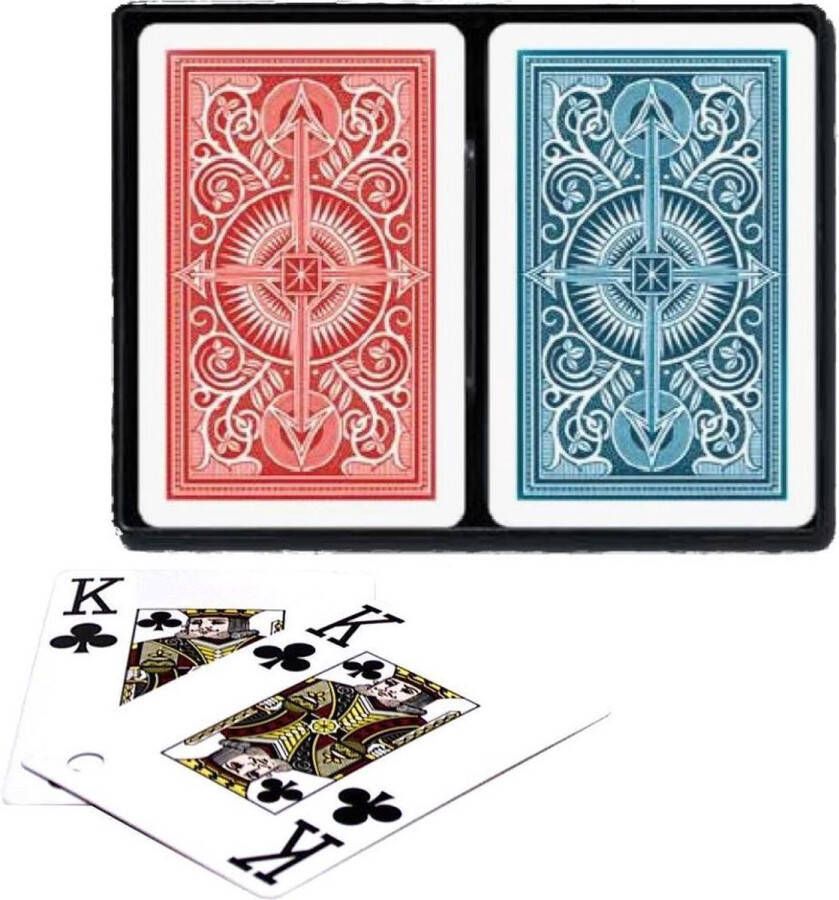 Kem Pokerkaarten 2-pack 100% Blauw Rood