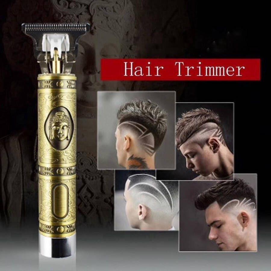 Kemei KM 1974A Tondeuse- Luxe Tondeuse Professionele Trimmer Boeddha Scheerapparaat Baardtrimmer Precisietrimmer Haartrimmer Buddha Draadloos Inclusief 3 Opzetkammen