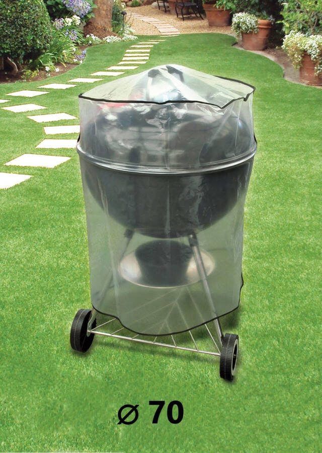 Kemiteks Barbecuehoes Rond BBQ Hoes Waterdicht ø70 x H100 Transparant