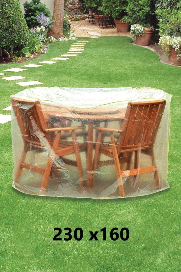 Kemiteks Beschermhoes Tuinmeubelen Transparant 230x160x100 cm Beschermhoes Tuintafel Tuintafelhoes Tuinmeubelhoes