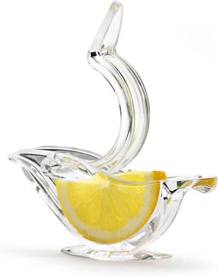 Kendar Frisse Vogel Deluxe- Citroenpers Handmatig- Transparante Citruspers Decoratieve citroenpers Lemon Squeezer Lemon Bird