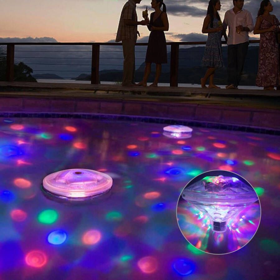 KENN Onderwater Lichtshow 8 Standen Led Onderwater Lamp Underwater Lightshow Waterdicht Zwembadverlichting Badspeeltje Drijvende Verlichting Jacuzzi Verlichting Onderwater Verlichting