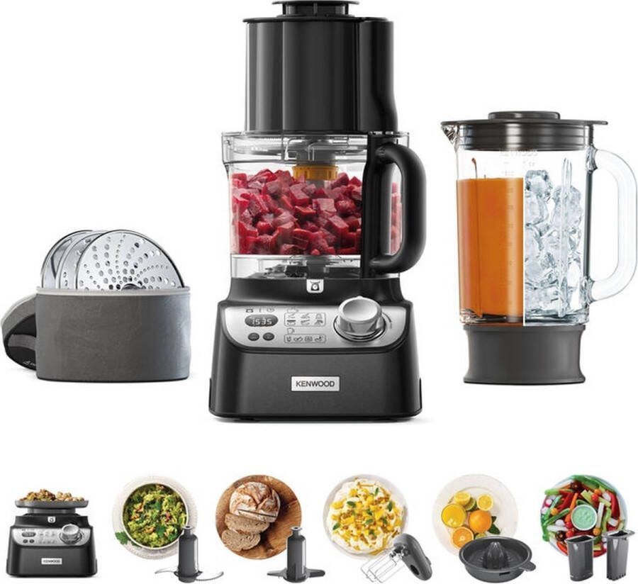 Kenwood FDM72.990BK 3 l Zwart Draaiknop Touch 1 5 l Glas Roestvrijstaal