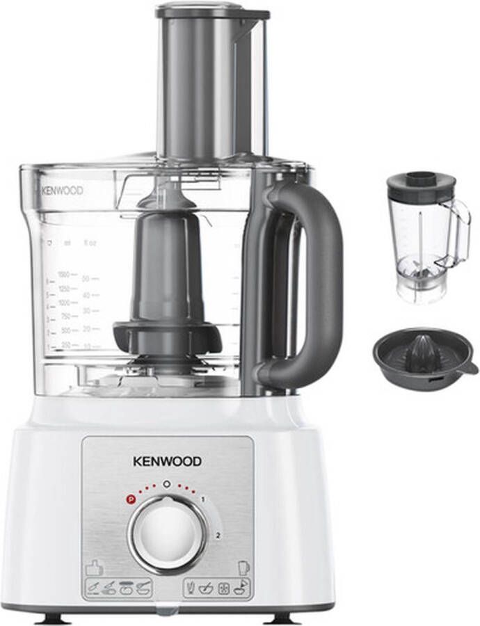 Kenwood Keuken Kenwood MultiPro Express FDP65.450WH Foodprocessor Wit 1000W