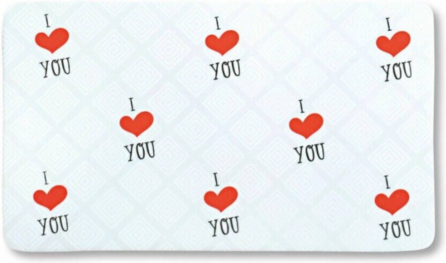Kesper 31260 Ontbijtbord plankje Set van 2 motief I LOVE YOU