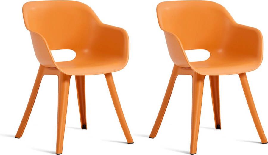 Keter Akola Tuinstoelen 2 Stuks -56 5x55x80cm Oranje