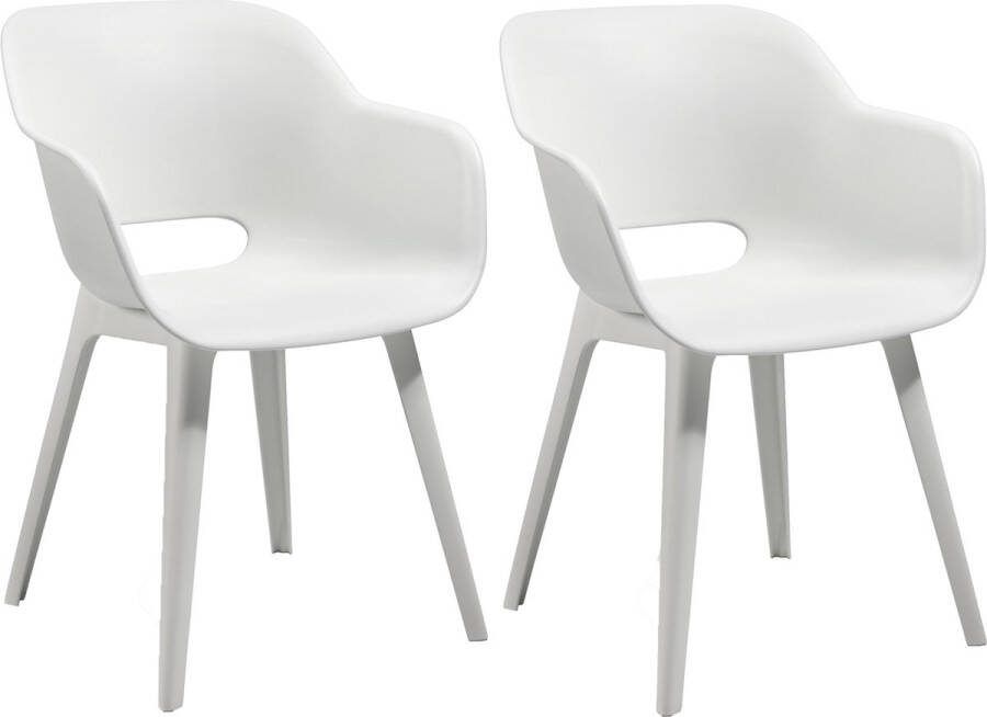 Allibert Akola Tuinstoelen 2 Stuks -56 5x55x80cm Wit