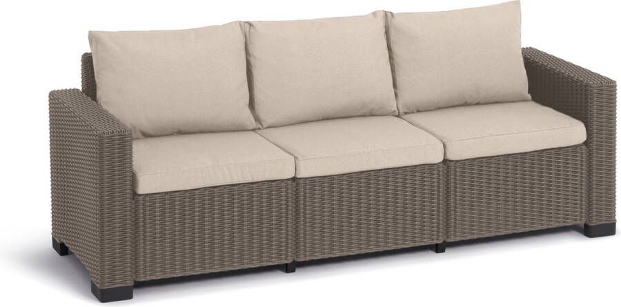 Keter Allibert California Loungebank 3 personen Cappuccino