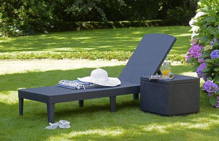 Keter Allibert ligbed |sun lounger zonneligstoel rotan look verstelbaar