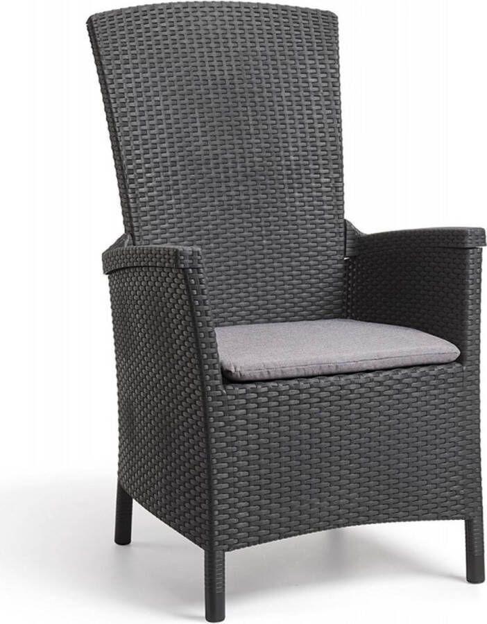 Keter Allibert Vermont Verstelbare Tuinstoel 64x68x107cm Grafiet