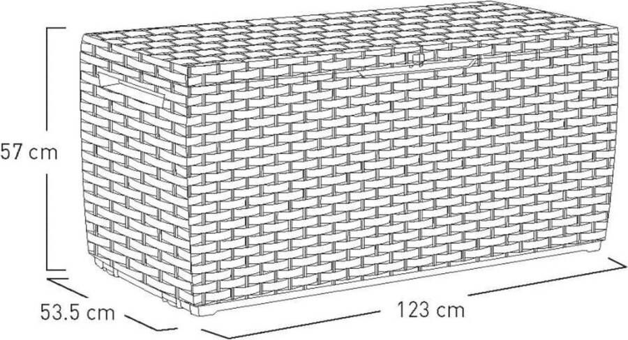 Keter Capri Opbergbox 305L 123x53 5x57cm Grafiet