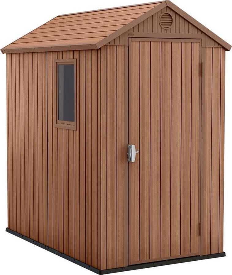 Keter Darwin 4x6 Tuinhuis 125 8x184 5x205cm – Bruine Houtlook