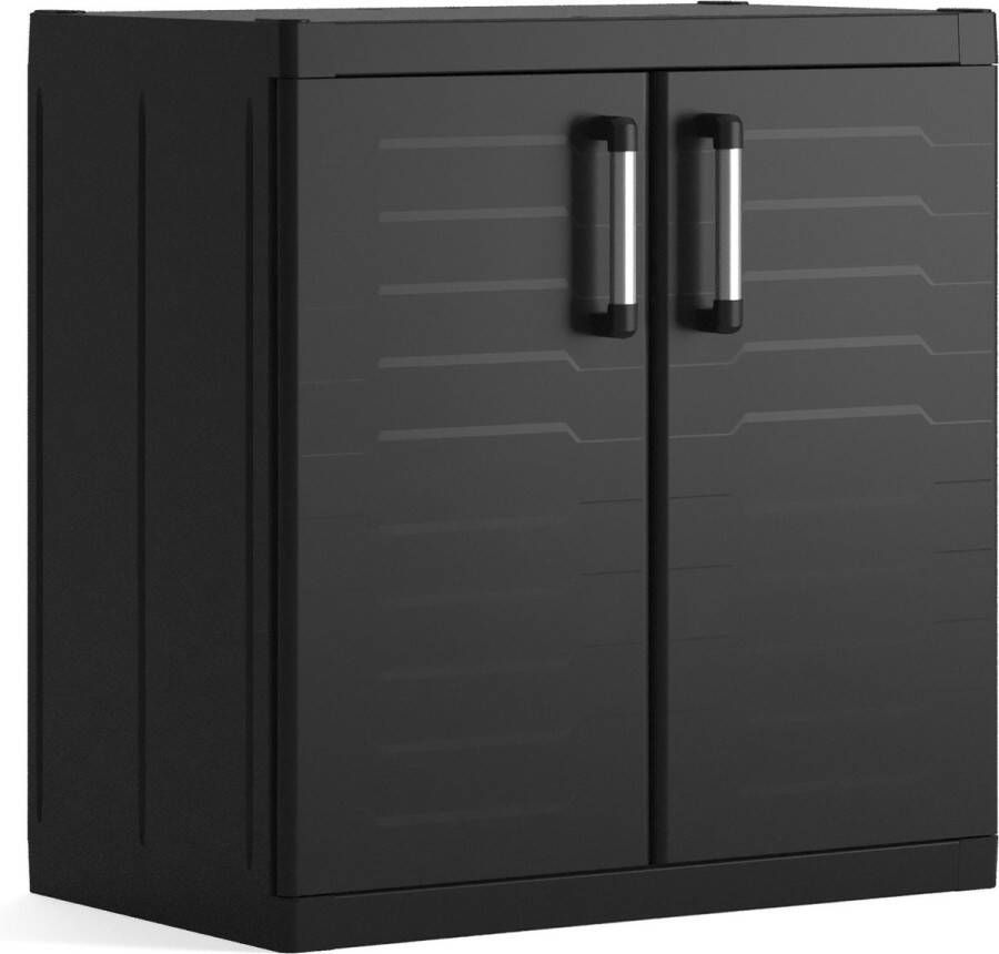 Keter Detroit XL lage Kast 2 planken 89x54x93cm Zwart