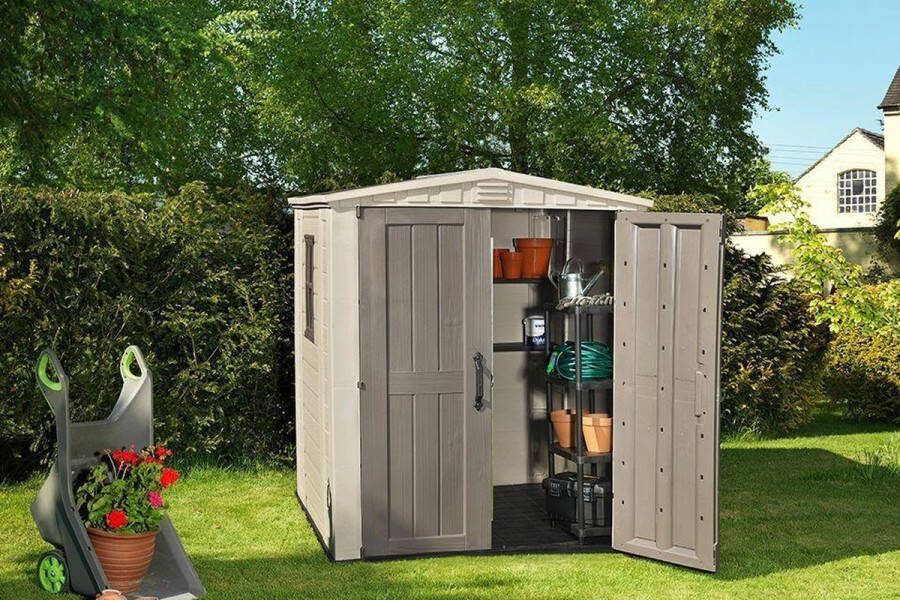 Keter Factor 6x6 Tuinhuis 178x195 5x208cm– Taupe Beige