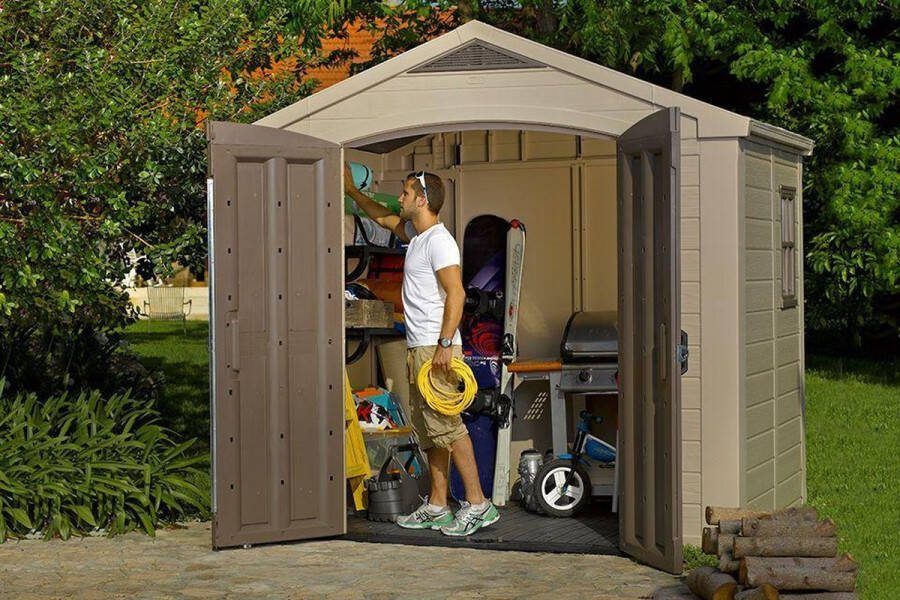 Keter Factor 8x6 Tuinhuis 256 5x182x243cm– Taupe Beige